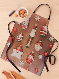 "Retro Christmas Ornaments" Apron for Sale by Karen Stahlros | Redbubble