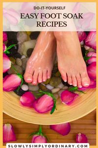 Indulging in a foot soak is a great self-care activity you can do on a budget. Use ingredients that you already have at home, and have a relaxing “me time”.