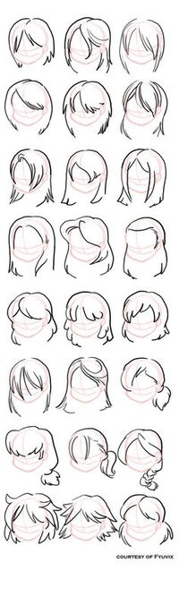 Como desenhar Hairstyles- reta com agradecimentos Tom = Fyuvix no deviantART, como desenhar Pessoas, Recursos para estudantes de arte, CAPI