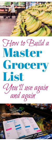 Grocery shopping is always a drag for me, so I found a way to make it a bit cheerier and a ton more efficient with the Master Grocery List!