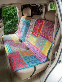 The best car accessory ever! The Back Seat Cover features a fit that works for most car and SUV seats, but we do recommend measuring your seats before just to make sure. It’s printed with beautiful artwork and is super functional to help protect your seats from spills, stains, tearing and fading. It adds a cute print to your car and makes driving so much more fun… and it’s super easy to wipe clean!