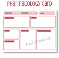 Nursing Pharmacology Medication Card - Pink Pharmacology card to guide your learning. Best used with GoodNotes and Notability. Download as PDF and write on directly! Or print for best use.