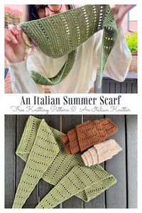 Italian Summer Scarf Free Knitting Pattern