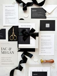 Announce your big day with our modern and chic wedding invitation suite. This suite contains an invitation card, details card and RSVP card – additional cards can be added. The suite is finished with a gold clip and ribbon wrap. Invitation: 5x7 (125mm x 175mm) Detail Card Size: A6 (105mm x 148mm)RSVP Card Size: A7 (74mm x 105mm) WHAT'S INCLUDED The listing price includes personalisation of your invitation suite with your chosen details, unlimited amendments, and printing. Colours can be adjusted