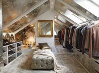 Attic turned wardrobe, very clever! umm i want!