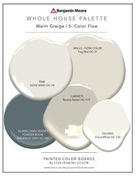 Benjamin Moore Warm Greige Paint Palette 18x12 Painted Color Boards Revere Pewter Fog Mist Dove Wing Cloud White Knoxville Gray - Etsy