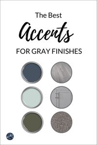 The Best Accent Colors for Gray Cabinets, Floors, & Countertops - Kylie M Interiors