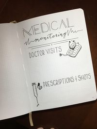 Medical info tracker #bulletjournaling