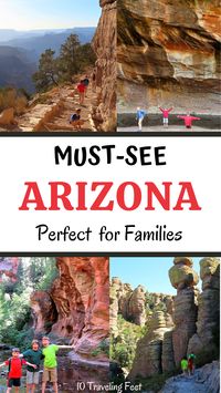 Arizona Bucket List Sites! Perfect for an Arizona Road Trip, Family Vacation or Weekend Getaway to Arizona. Kid-friendly sites and easy hikes with awe-inspiring scenery. Don't Miss these Fantastic Destinations!