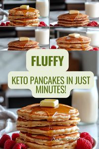 Try this easy keto almond flour pancakes recipe! It's low-carb, gluten-free, and perfect for a healthy breakfast. These pancakes are soft, fluffy, and made with simple ingredients like almond flour, eggs, and almond milk. Great for anyone on a keto or low-carb diet. Top with sugar-free syrup, butter, or berries for a delicious treat. Ready in just a few minutes, these pancakes will satisfy your breakfast cravings without the carbs! Save this recipe for your next breakfast or brunch!