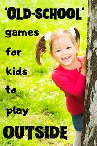 Fun outdoor games for kids straight from your childhood! Passing down these classic backyard games like tag and red rover is a childhood right of passage. Keep the tradition alive with this free printable list of old-school outdoor games for kids to play outside this summer! No supplies or equipment needed and great for summer cookout parties or camping. #summer #outdoors #outside #outdoorplay #play #kid #kidsactivities #summertraditions