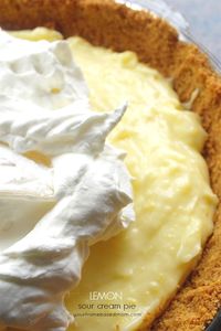 Lemon Sour Cream Pie is the perfect addition to any spring or Easter menu.