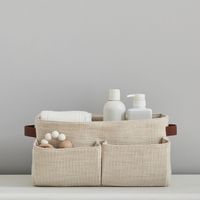 Slub Cotton Diaper Caddy, Natural, WE Kids | West Elm