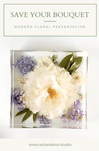 The perfect way to preserve your garden wedding bouquet into a forever keepsake.