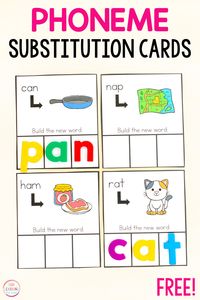 These initial sounds phoneme substitution cards are a hands-on way for students to practice an important phonics skills - substituting one sound for another.