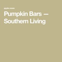 Pumpkin Bars — Southern Living