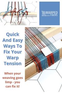 Is your warp losing tension? Learn the tips and tricks to tighten up your warp when you are having tension issues. These small options will get your warp back in perfect weaving condition. Also, learn how to test your tension for different types of weavings.