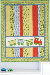 How cute and how simple. I love the appliqued train. But you could use any applique image or name