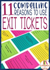 Exit tickets serve as a great way to conduct to a quick and easy formative assessment. You can take advantage of exit tickets whether you teach kindergarten, middle school, or high school. There are so many different reasons to use exit tickets, as well as endless ideas for different types of prompts.