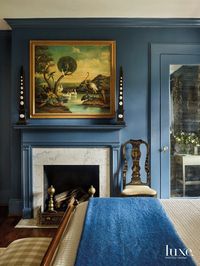 Luxe Magazine - Farrow and Ball - Stiffkey Blue - Benjamin Moore Gentlemans Gray-Living_History