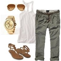 The only capris I like... cargo style army greens! The rest of the outfit is great too.