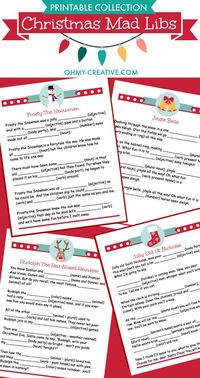 Lots of family fun with these 4 Christmas Carol Mad Libs Printables!  |  http://OHMY-CREATIVE.COM