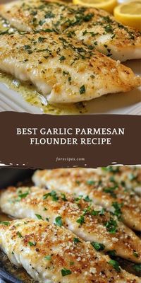 Garlic Parmesan Flounder is an elegant, easy-to-make dish that brings together the delicate flavors of flounder with a crunchy, cheesy crust. This recipe is perfect for a quick weeknight dinner or a fancy meal to impress guests. The flounder fillets are lightly coated in a garlic-parmesan mixture, then baked to golden perfection.