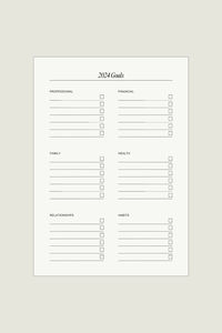 Use this free 2024 goals digital planner template as a printable planner or as a free Goodnotes planner template! Visit Kinley Creative on Canva for digital planner free downloads and other minimal ipad planner templates to suit your digital planner aesthetic!