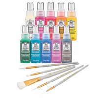 Get the look of hand-blown glass with this 15-piece Murano Glass Paint Kit, featuring a 5-piece Glass Brush Set, and 10 vibrant Transparent Glass Paint Formulas. Achieving a timeless and elegant look on your glass surfaces has never been easier. Whether you're an experienced crafter or new to crafting, this kit includes everything you need to enhance your glassware. Perfect for upcycling and reinventing regular glassware, or glass surfaces, explore various glass painting techniques from pouring,