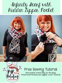 Free Hidden Pocket Infinity Scarf Tutorial - Patterns for Pirates