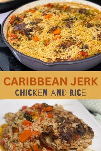 An easy, flavorful Jerk Chicken and Rice recipe for a busy weeknight or to prep for lunches for the week. Bring home the taste or the islands and memories of your caribbean vacation.