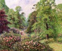 'Kew Gardens, Alley of Rhododendrons' by Camille Pissarro, 1892 #art