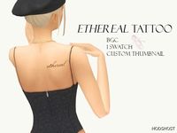 Download Ethereal Tattoo for Sims 4 at ModsHost NOW! Ethereal tattoo BGC 1 swatch Custom thumbnail Recoloring Allowed: Yes #gaming #sims4cc #videogames #sims #tattoo