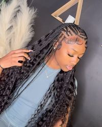 Clean Parts Only💖 on Instagram: "Tribal w/ Curly Quickweave & Dramatic Edges 🆗🆗😍🔥🔥🔥! - November Bookings Are Out & Available, Book Now #BRAIDSZN ! #njhairstylist #njbraider #tribal #fulanibraids #quickweave #knotless #bohobraids #elizabethbraider"