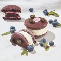 LADUREE PARIS OFFICIEL blackcurrant-vanilla mascarpone macaron