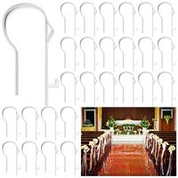 PRICES MAY VARY. Bulk Pack for Grand Celebrations: 24 chair hooks for wedding are included in a package, making it practical and enough for large scale wedding or birthday set ups; Decorate to your heart's content without worrying about running out of clips Wedding Essential: these church pew clips are tailored to meet your wedding decoration needs; Crafted to practicality, they are an essential part of true elegance and style; They can be applied to secure wedding flowers, tulle ribbons, or dec