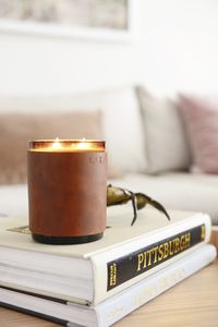 DIY Leather Candle Cozy