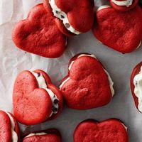 Chocolate Chip Red Velvet Whoopie Pies