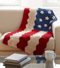 American Flag crochet blanket. Love this FREE! pattern.