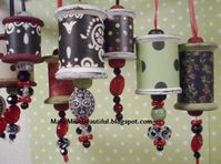 Blackberry House blog retail shop projects and painted furniture: Darling Thread Spool Christmas Ornaments - A Complete Tutorial