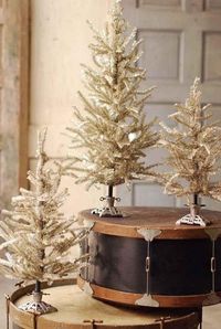 Platinum Tree with Iron Stand from TheHolidayBarn.com