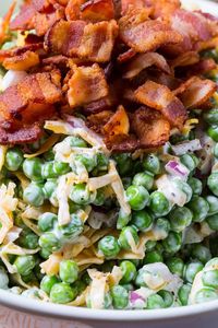 Creamy Pea Salad #southern #picnic #sidedish #recipe