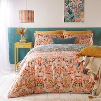 Fill your bedroom with joy, with our duvet cover set; a burst of floral blooms emerging in Springtime. Featuring a tonal design on the reverse, giving you a softer alternative when you need it. Size: Super King (260 x 220cm)