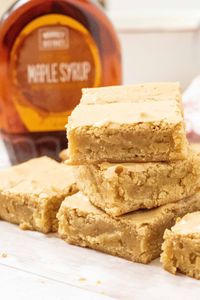 These maple blondies may, in fact, be perfect! They are soft and chewy, with the delicious taste of maple syrup! Do yourself a favor and make a batch today!