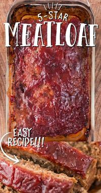 This recipe makes the tastiest meatloaf with a unique and delicious flavor while still delivering the traditional dish we all know and love. It’s so easy to make the sauce that goes with it, and it’s the perfect finishing touch to this hearty meal. #meatloaf #meatloafrecipe #easydinner #comfortfood