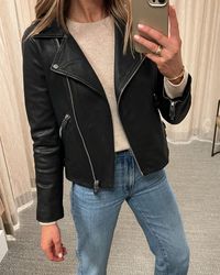 Fashion Jackson Nordstrom Anniversary Sale Dressing Room Try On Haul, Reiss Leather Moto Jacket, NSale, Nordstrom Sale, fall fashion, fall outfit ideas