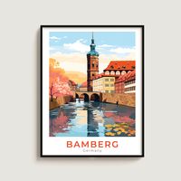 🌟🎨 Elevate Your Home with Interior Artisan's Premium Poster Prints and Framed Wall Art - Artistic Excellence Awaits! 🖼️✨ Purchase 3+ items and receive a 25% discount at checkout 💸 Buy 5+ items to unlock a remarkable 35% off 💰 Discover the enchanting city of Bamberg, Germany, a UNESCO World Heritage site renowned for its well-preserved medieval architecture and picturesque streetscapes. Nestled in the heart of Upper Franconia, Bamberg beckons with its iconic Altes Rathaus and the imperial Ba