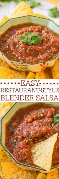 🍅🎉💃🏼 This easy salsa recipe will teach you how to make salsa at home in just a few minutes in the blender so you'll never run out!