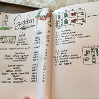 Garden planner journal layout spread