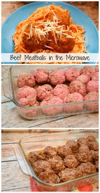 See how to quickly & easily make beef meatballs in a few short minutes in the microwave -- perfect for pasta or sub sandwiches!